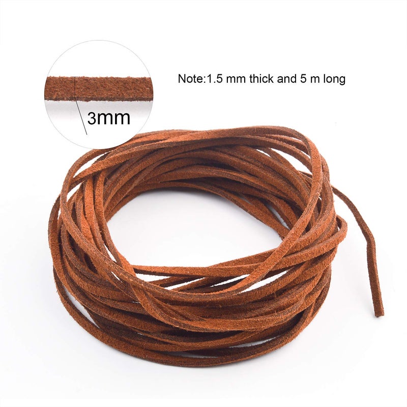 Jdesun 40 Yards 3mm Leather Cord Suede String for Bracelet Necklace Beading Jewelry DIY Handmade Crafts, 8 Colors - Image 3